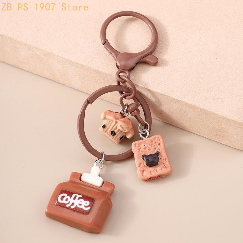Resin Art Letter Keychain - Einzigartiger Schlüsselanhänger Bäckerei-Stil, aus Legierung und