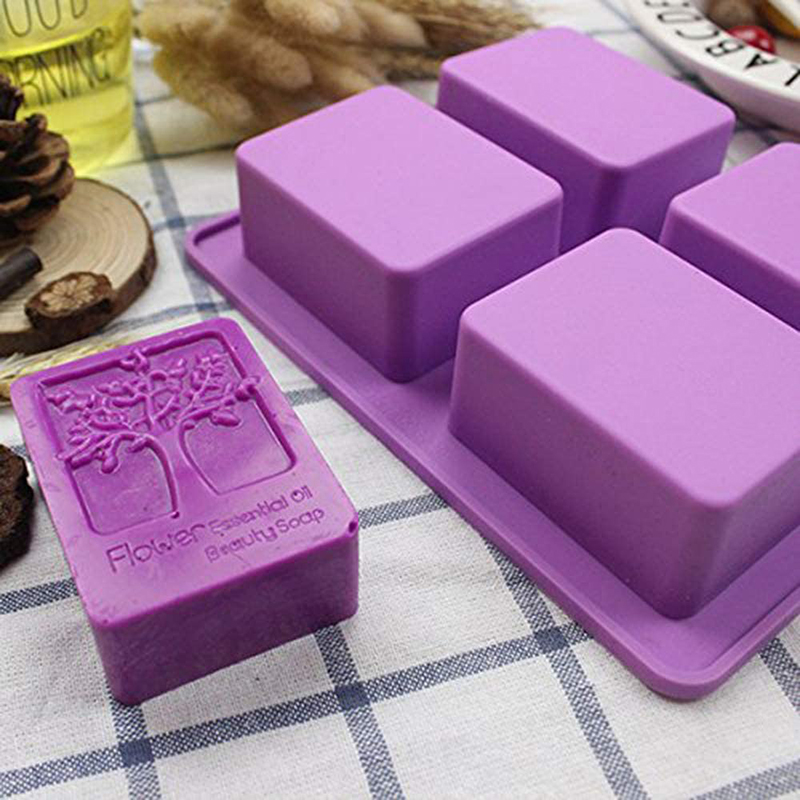 Tray Mold Rectangle - Rechteck Lebensbaum Silikon Seife Form Blume