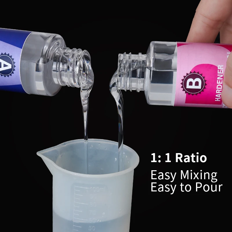 Resin Art Ratio - 100 g Epoxidharz-Set, transparent, Hochglanz und