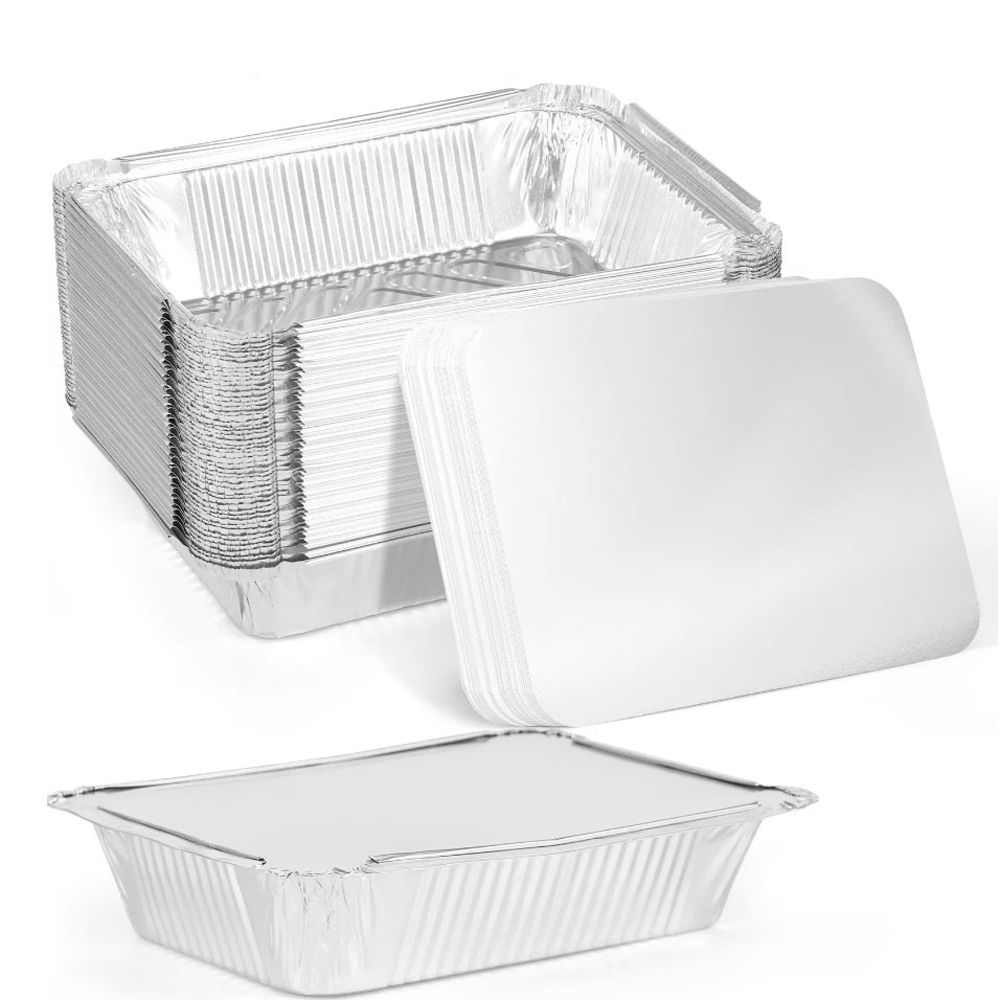 Tray Mold Rectangle - 10PCS Neue Mit Deckel Aluminium Folie