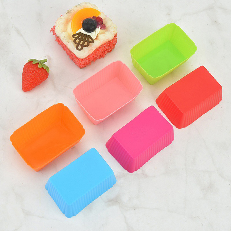 Tray Mold Rectangle - 6 Stück Kuchen form Silikon Rechteck