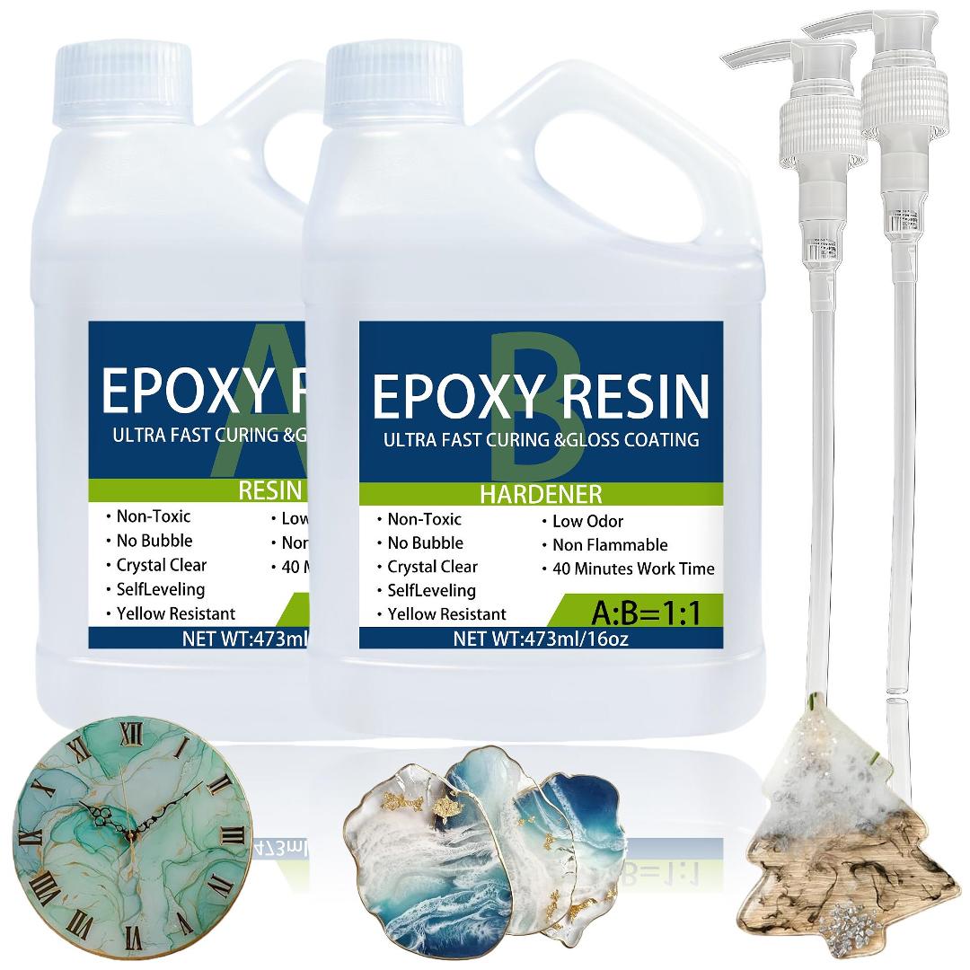 Resin Art Ratio - Epoxidharz-Set, 32 Unzen, stark, blasenfrei, vergilbungssicheres