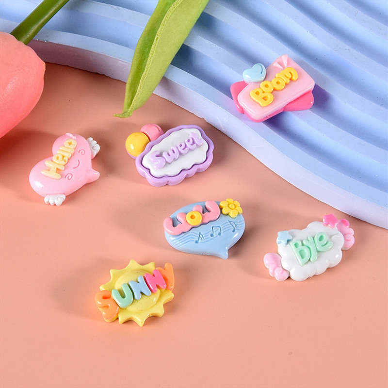 Resin Art Letter Keychain - 10/20/30 Stück Niedliche Buchstaben-Flachharz-Anhänger für Ohrringe,