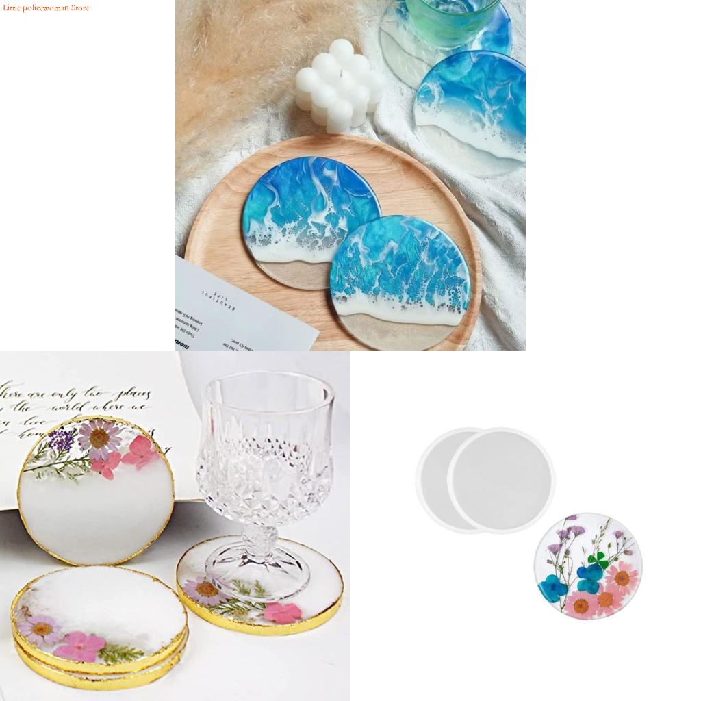 Resin Art Coasters - F92D Harz-Untersetzer-Form, runde Untersetzer-Form für Epoxidharz,