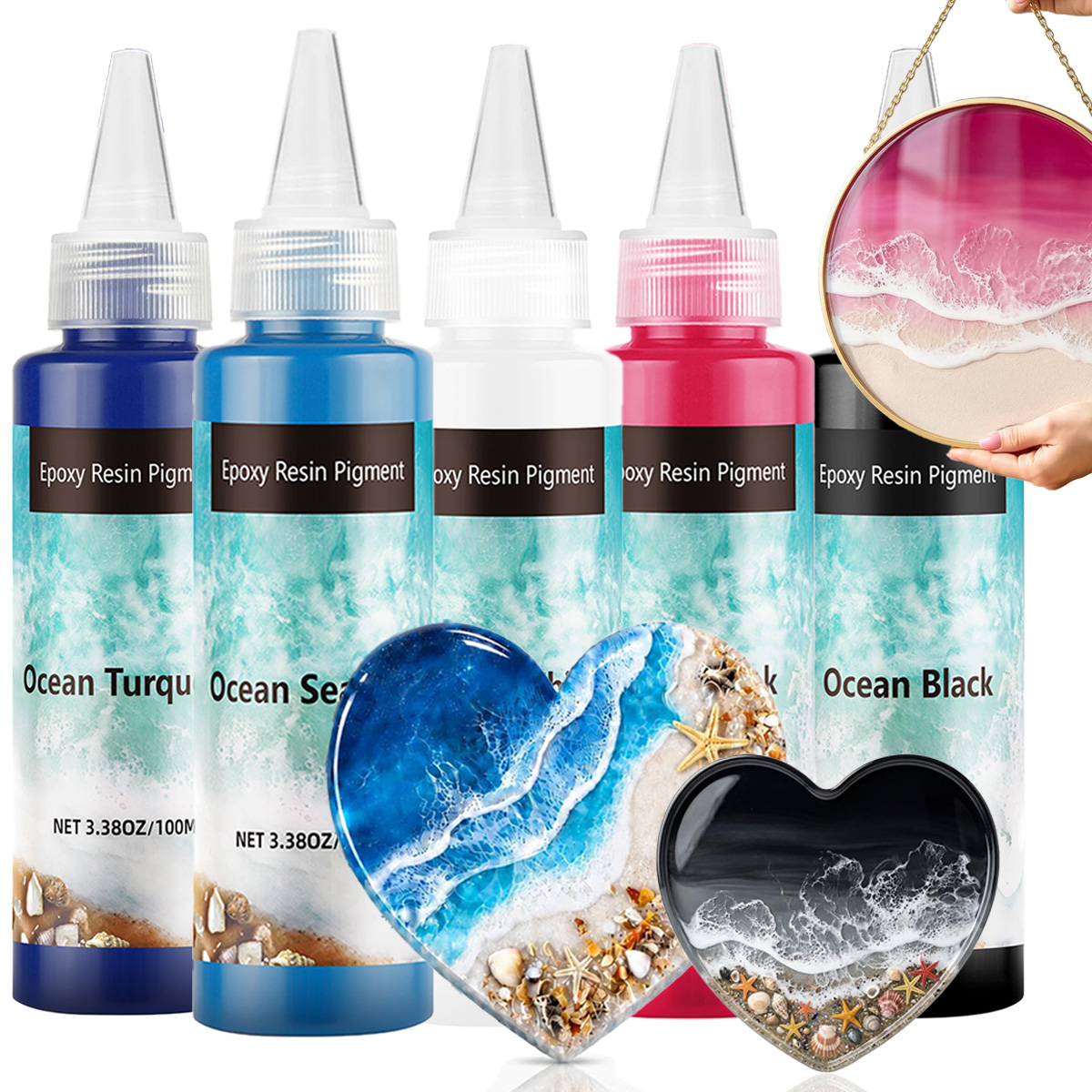 Resin Art Coasters - Tiefblaue Epoxidharz-Pigmentpaste 100 ml 3,4 oz,