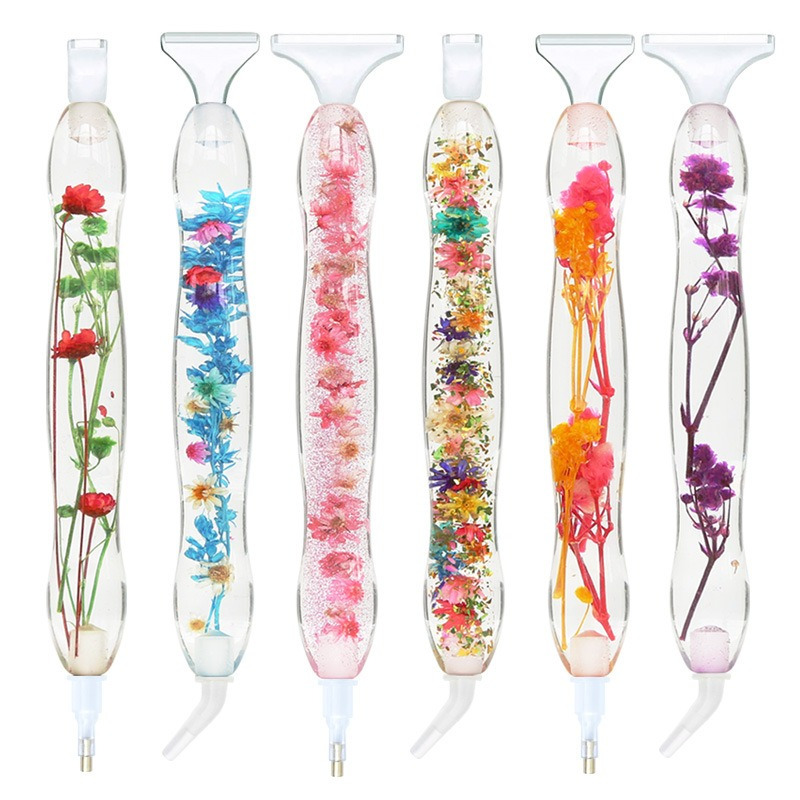 Resin Art And Design - 1 Set Blumendesign Harz 5D Diamant-Malstift,