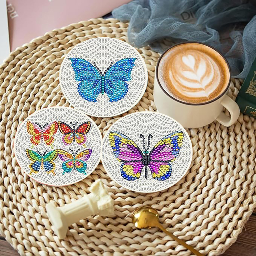 8 Stück/Set mit Halterung, Dia – Resin Art Coasters Bewertung und Preis