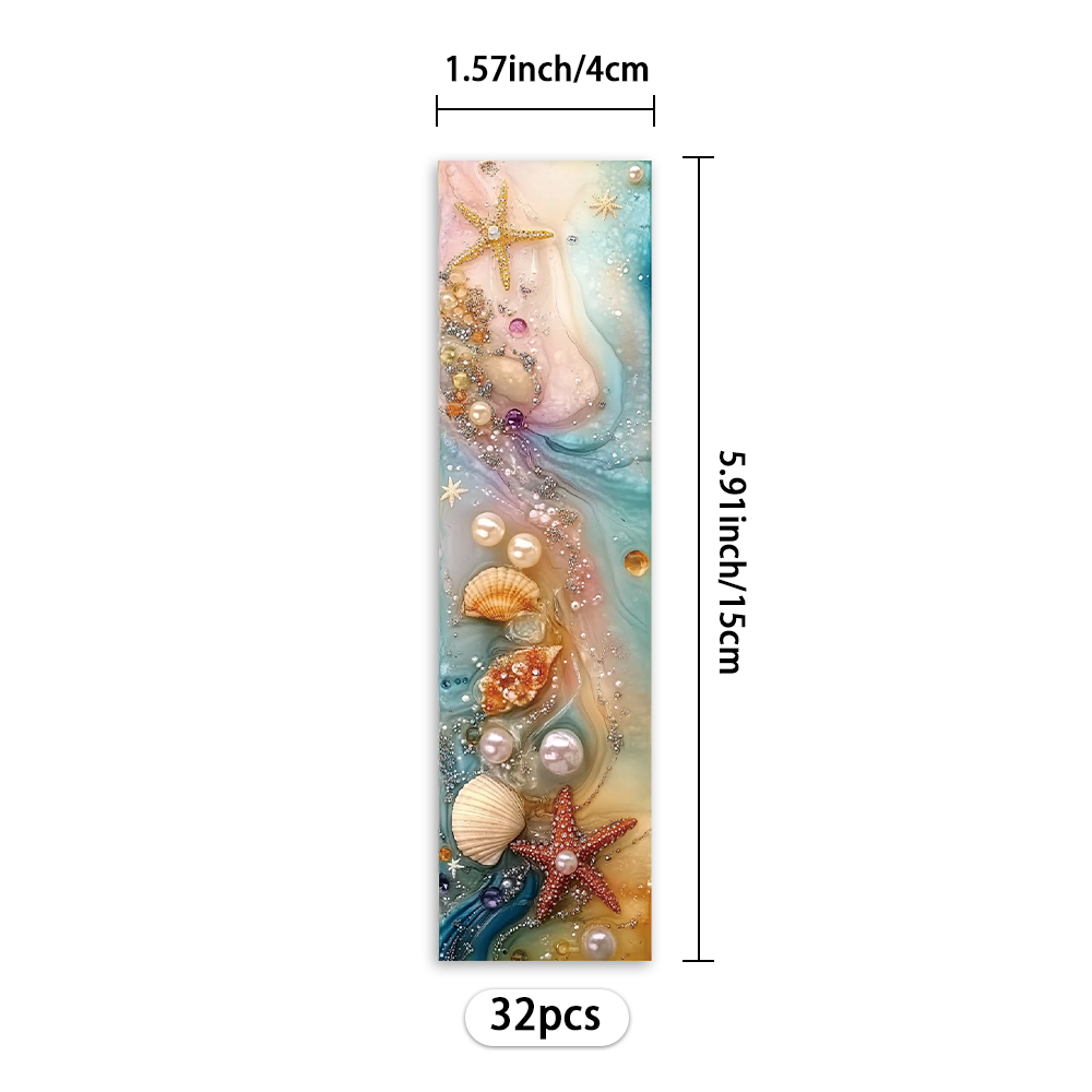 32 Stück, Fantasy-Ozean-Leseze – Resin Art Bookmark Bewertung und Preis