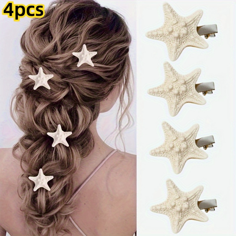 4er-Set elegante Seestern-Haar – Resin Art Beach Theme Bewertung und Preis
