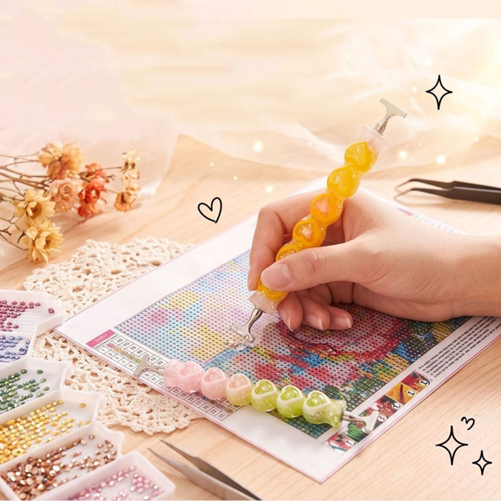 Neuer Herzförmiger Diamant-Mal – Resin Art And Design Bewertung und Preis