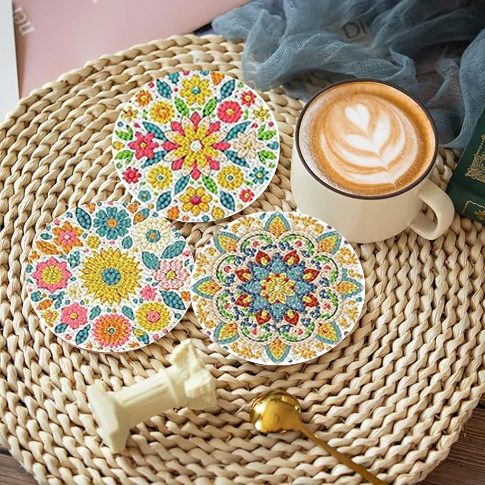 8-teiliges Set/Diamant-Mal-Unt – Resin Art Coasters Bewertung und Preis