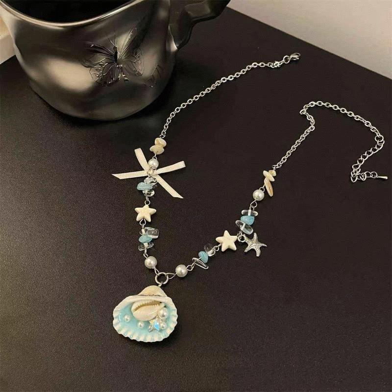 Boho Ozean-Thema Halskette See – Resin Art Beach Theme Bewertung und Preis