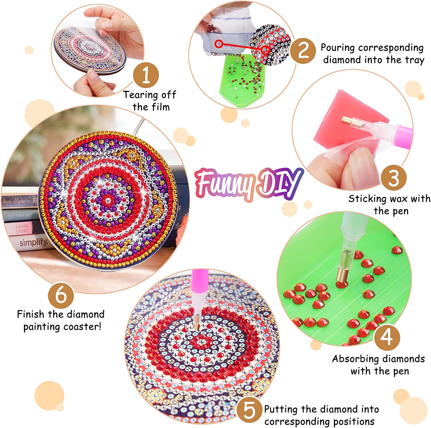 CHENISTORY 8 Stück Diamant-Kun – Resin Art Coasters Bewertung und Preis
