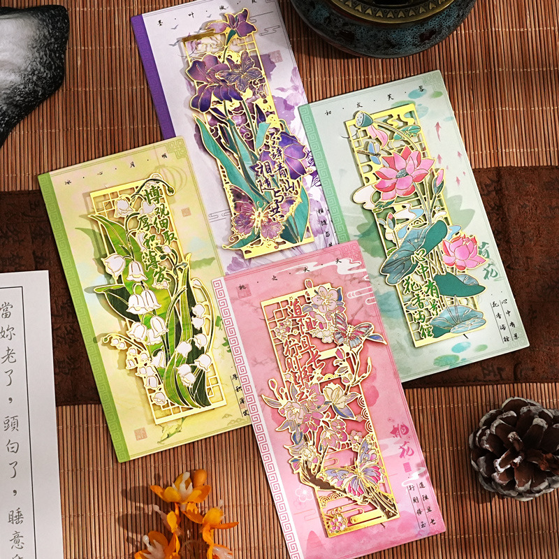 Lotus-Lesezeichen aus Metall,  – Resin Art Bookmark Bewertung und Preis